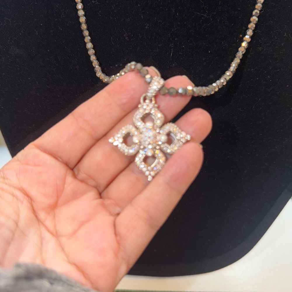 Judith Ripka Silver Quatrefoil Pendant